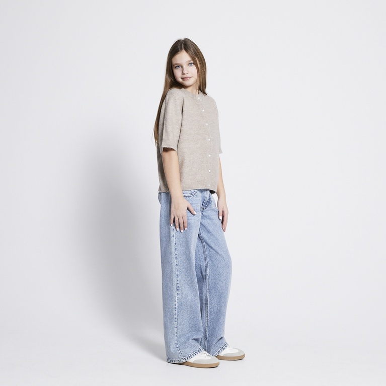 Basic Knit Short Sleeve Cardigan "Margot star"